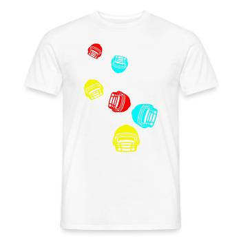 Casque de football - T-shirt homme - blanc - Devant - AI Model Male 178 dark (178cm)