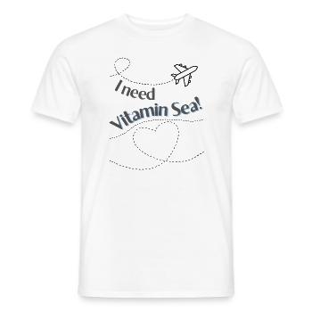 I need vitamin sea - Männer T-Shirt - Weiß - Vorne - AI Model Male 178 dark (178cm)