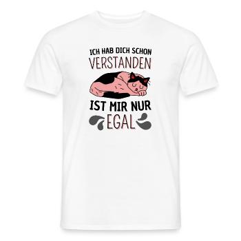 Ich hab dich schon verstanden ist mir nur egal - Männer T-Shirt - Weiß - Vorne - AI Model Male 178 dark (178cm)