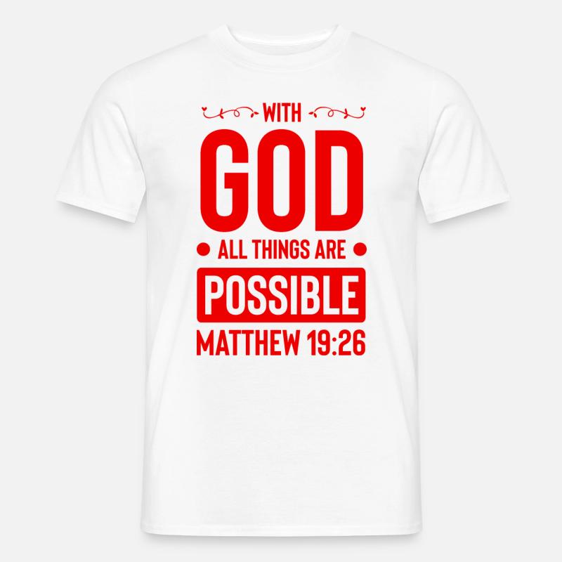 gott alles möglich bibel - Männer T-Shirt - Weiß