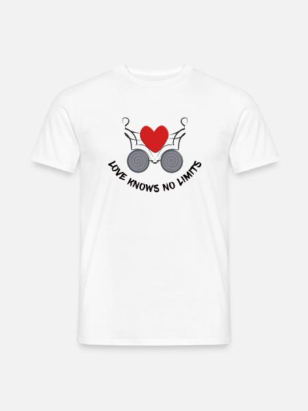 Behinderte - Liebe kennt keine Grenzen - Männer T-Shirt - Weiß