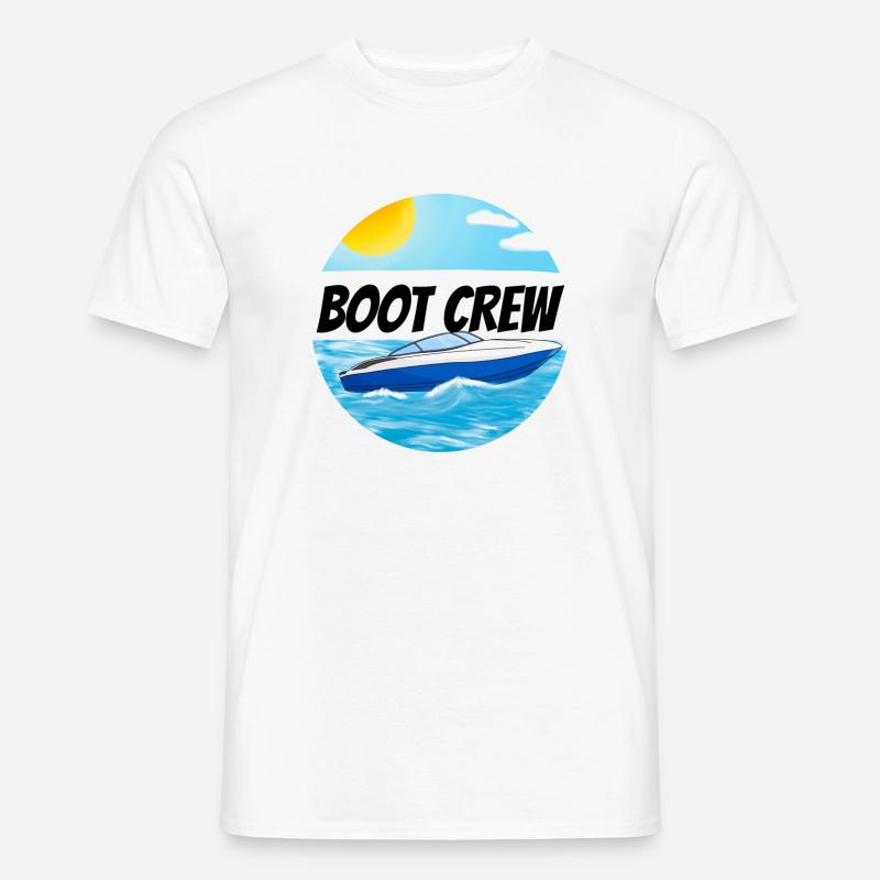 Boot crew Motorboot - Männer T-Shirt - Weiß