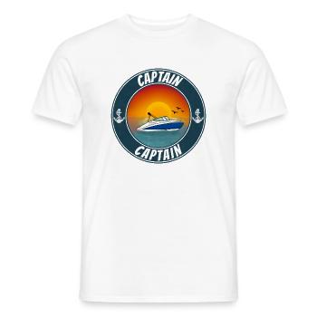 Boat Captain - Men's T-Shirt - white - Front - AI Model Male 178 dark (178cm)