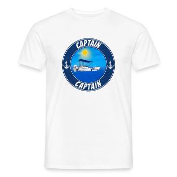 Captain Boat - Men's T-Shirt - white - Front - AI Model Male 178 dark (178cm)