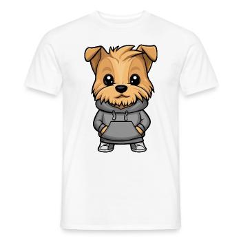 Yorkshire Terrier Hund Lustig - Männer T-Shirt - Weiß - Vorne - AI Model Male 178 dark (178cm)