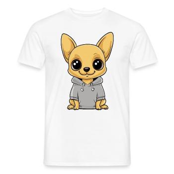 Chihuahua Hund Lustig - Männer T-Shirt - Weiß - Vorne - AI Model Male 178 dark (178cm)