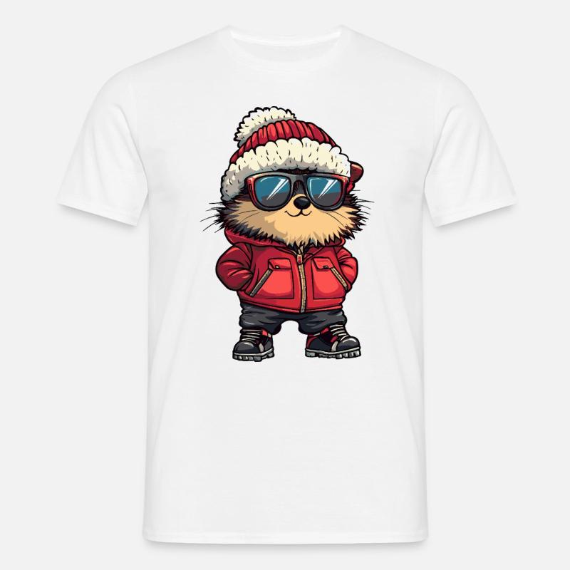 Igel Cool Comic - Männer T-Shirt - Weiß