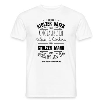 Vatertag lustiger Spruch - Frau - Kinder - Familie - Männer T-Shirt - Weiß - Vorne - AI Model Male 178 dark (178cm)