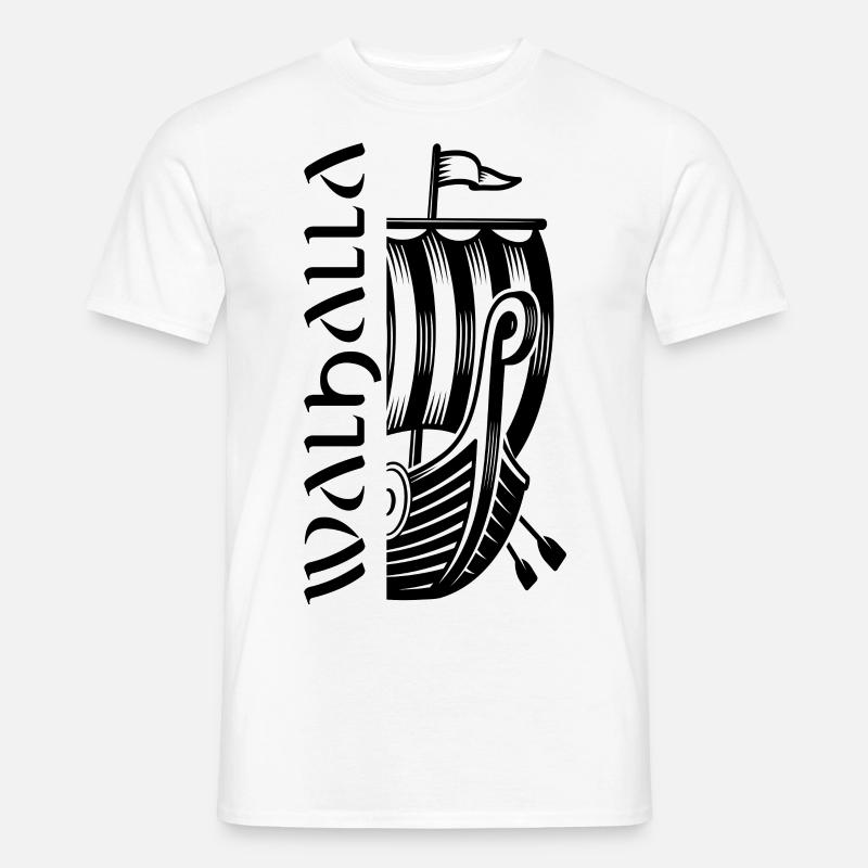 Valhalla Viking Vikings Bjoern Eisenseite - Männer T-Shirt - Weiß