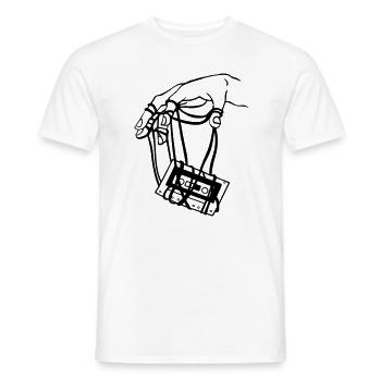hand & tape - Männer T-Shirt - Weiß - Vorne - AI Model Male 178 dark (178cm)