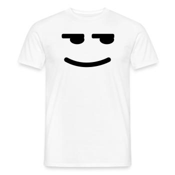 Satisfait Smiley - T-shirt homme - blanc - Devant - AI Model Male 178 dark (178cm)