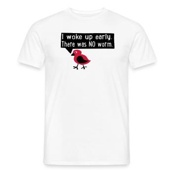 früher Vogel - Männer T-Shirt - Weiß - Vorne - AI Model Male 178 dark (178cm)