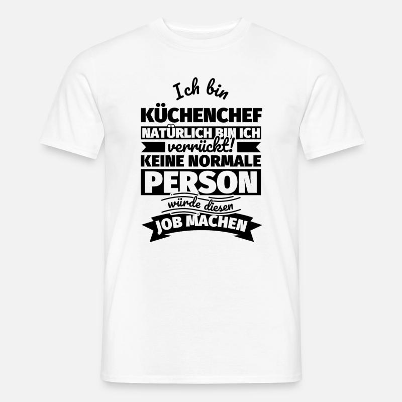 Küchenchef Geschenke - Männer T-Shirt - Weiß