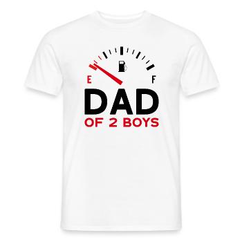 DAD OF 2 BOYS VATERTAG - Männer T-Shirt - Weiß - Vorne - AI Model Male 178 dark (178cm)