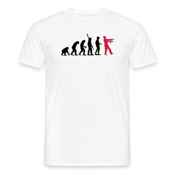 Zombie Evolution (zweifarbig) - Männer T-Shirt - Weiß - Vorne - AI Model Male 178 dark (178cm)