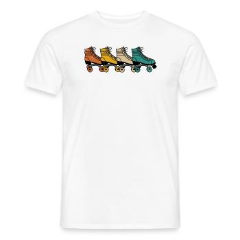 Vintage Roller Skating Art Skater Skate Men Women - Männer T-Shirt - Weiß - Vorne - AI Model Male 178 dark (178cm)