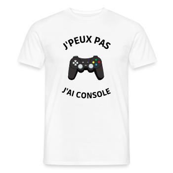 Je peux pas j'ai Console - T-shirt homme - blanc - Devant - AI Model Male 178 dark (178cm)