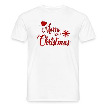 Marry Christmas - Männer T-Shirt - Weiß - Vorne - AI Model Male 178 dark (178cm)