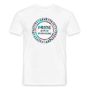 Pride is for Everyone - Men's T-Shirt - white - Front - AI Model Male 178 dark (178cm)