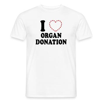 I {MISSING HEART} ORGAN DONATION - Men's T-Shirt - white - Front - AI Model Male 178 dark (178cm)