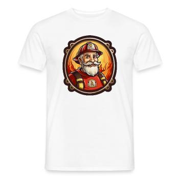 Papy des pompiers - T-shirt homme - blanc - Devant - AI Model Male 178 dark (178cm)