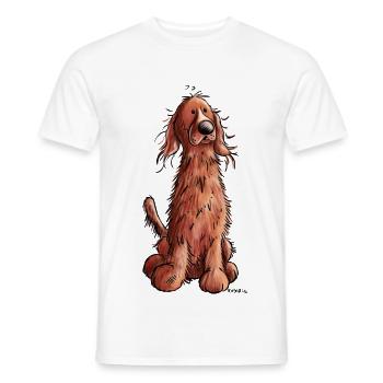 Cute Irish Red Setter - Dog - Dogs - Men's T-Shirt - white - Front - AI Model Male 178 dark (178cm)