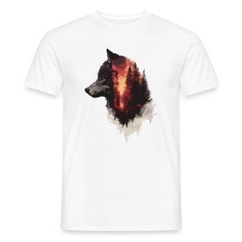 The Wolf - Männer T-Shirt - Weiß - Vorne - AI Model Male 178 dark (178cm)