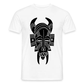 Démon noir africain - T-shirt homme - blanc - Devant - AI Model Male 178 dark (178cm)