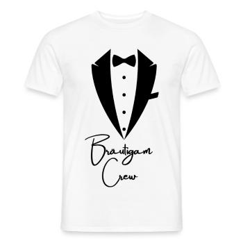 Équipe de mariés de la fête de garçon - T-shirt homme - blanc - Devant - AI Model Male 178 dark (178cm)