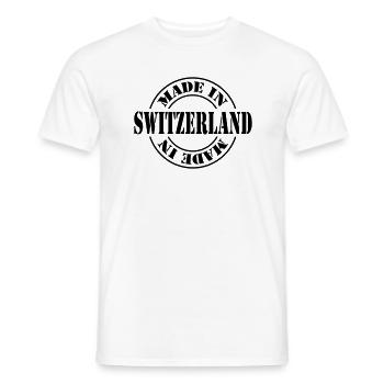 made in switzerland m1k2 - Männer T-Shirt - Weiß - Vorne - AI Model Male 178 dark (178cm)