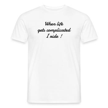 Moto Motard Biker Sport Vitesse Course Boss Figth - Men's T-Shirt - white - Front - AI Model Male 178 dark (178cm)