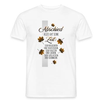 Abschied - Männer T-Shirt - Weiß - Vorne - AI Model Male 178 dark (178cm)