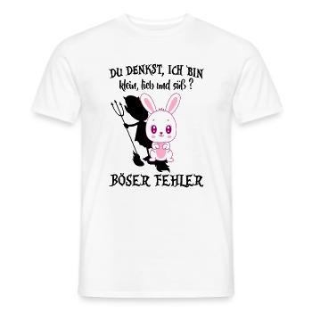 kleiner teufel devil klein lieb süß dreizack - Männer T-Shirt - Weiß - Vorne - AI Model Male 178 dark (178cm)