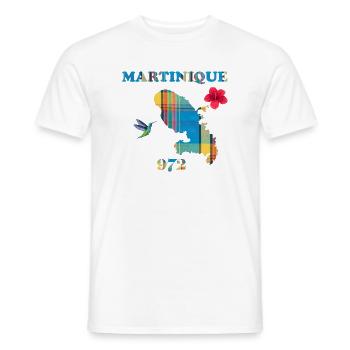 Martinique 972 - Männer T-Shirt - Weiß - Vorne - AI Model Male 178 dark (178cm)