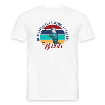 Introvertierter ist bereit, über Vögel zu diskutieren Ornithologe - Männer T-Shirt - Weiß - Vorne - AI Model Male 178 dark (178cm)