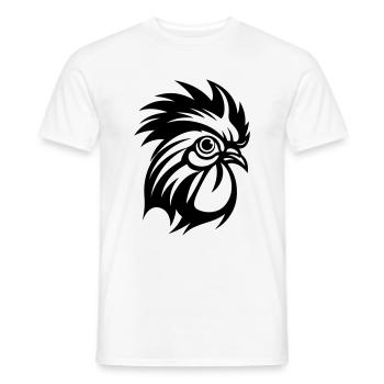 Animal coq - T-shirt homme - blanc - Devant - AI Model Male 178 dark (178cm)