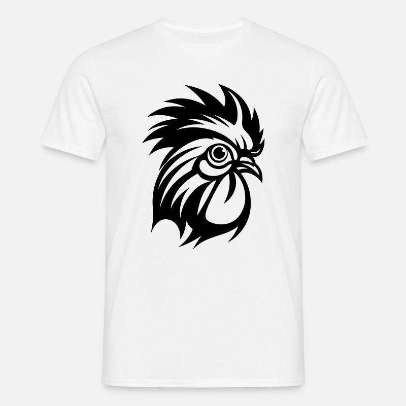Hahn Tier - Männer T-Shirt - Weiß