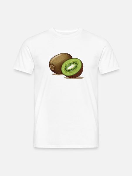 Kiwi - Männer T-Shirt - Weiß