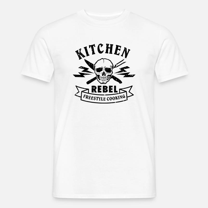 Küchen Rebel - Männer T-Shirt - Weiß
