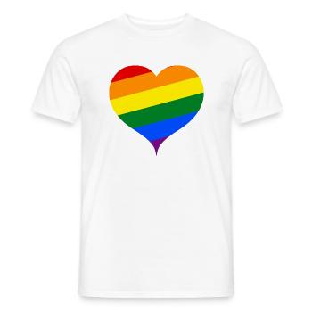 SCHWUL LESBISCH. HOMOSEXUALITÄT HOMO EHE GESCHENK - Männer T-Shirt - Weiß - Vorne - AI Model Male 178 dark (178cm)