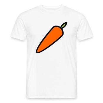 Carotte ou carotte - T-shirt homme - blanc - Devant - AI Model Male 178 dark (178cm)
