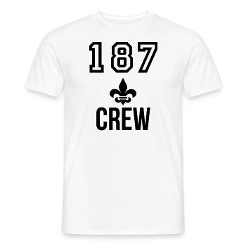 CREW - T-shirt homme - blanc - Devant - AI Model Male 178 dark (178cm)