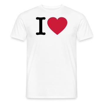 i love you eigener Text - Männer T-Shirt - Weiß - Vorne - AI Model Male 178 dark (178cm)