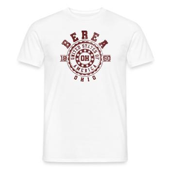 Berea OH | Ohio Souvenir & Cadeau - T-shirt homme - blanc - Devant - AI Model Male 178 dark (178cm)