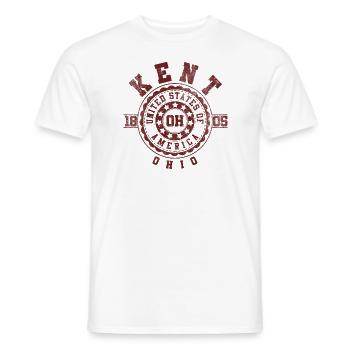 Kent OH | Ohio Souvenir & Gift - Men's T-Shirt - white - Front - AI Model Male 178 dark (178cm)