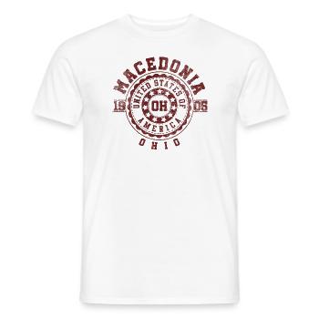Macedonia OH | Ohio Souvenir & Geschenk - Männer T-Shirt - Weiß - Vorne - AI Model Male 178 dark (178cm)