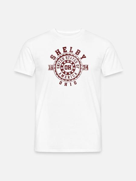 Shelby OH | Ohio Souvenir & Gift - Men's T-Shirt - white