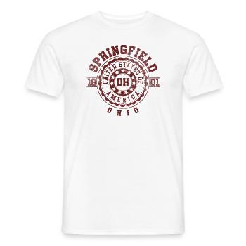 Springfield OH | Ohio Souvenir & Geschenk - Männer T-Shirt - Weiß - Vorne - AI Model Male 178 dark (178cm)
