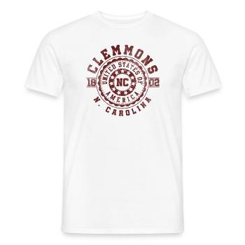 Clemmons NC | North Carolina Reise Geschenk - Männer T-Shirt - Weiß - Vorne - AI Model Male 178 dark (178cm)