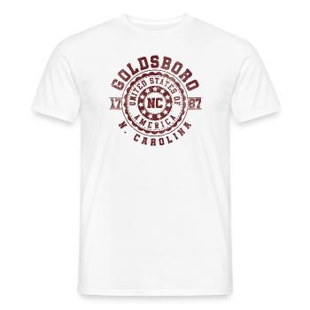 Goldsboro NC | North Carolina Reise Geschenk - Männer T-Shirt - Weiß - Vorne - AI Model Male 178 dark (178cm)